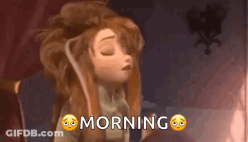 Cartoon Girl Sleeping In Chair GIF