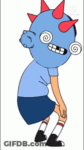 Cartoon Girl Squatting Crossed Legs GIF