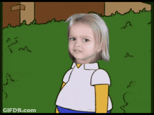 Cartoon Girl Standing In Grass Field GIF