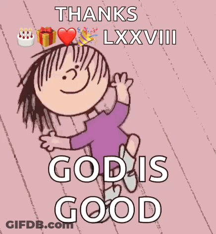 Cartoon Girl Thanks Lxxviii God Is Good GIF