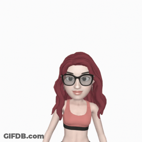 Cartoon Girl Thumbs Up With Red Telephone GIF