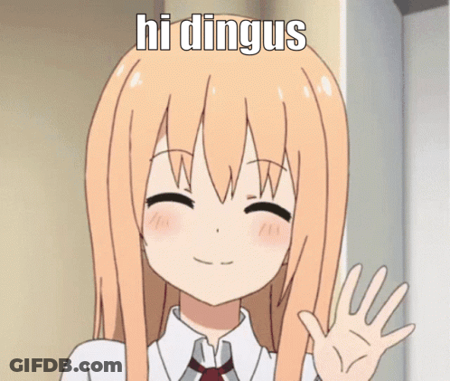Cartoon Girl Waving Hand Hi Dingus GIF