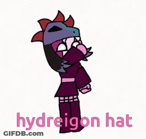 Cartoon Girl Wearing Dragon Hat Saying Hydrogen Hat GIF