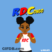 Cartoon Girl Wearing RD Congo Shirt GIF