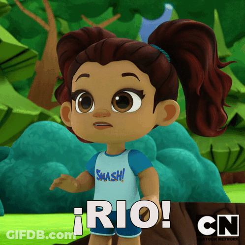 Cartoon Girl Wearing Smash Shirt GIF