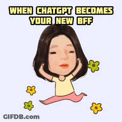 Cartoon Girl When ChatGPT Becomes Your New BFF GIF
