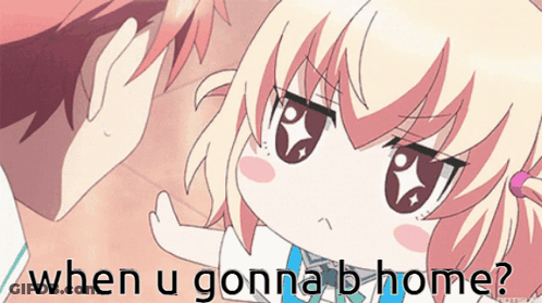 Cartoon Girl When U Gonna B Home GIF