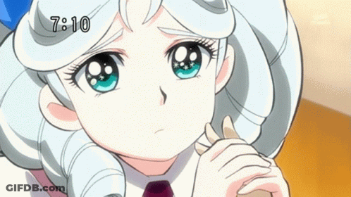Cartoon Girl With 7:10 At Bottom Right GIF