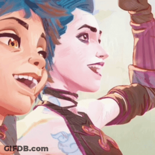 Cartoon Girl With Arm Tattoo GIF