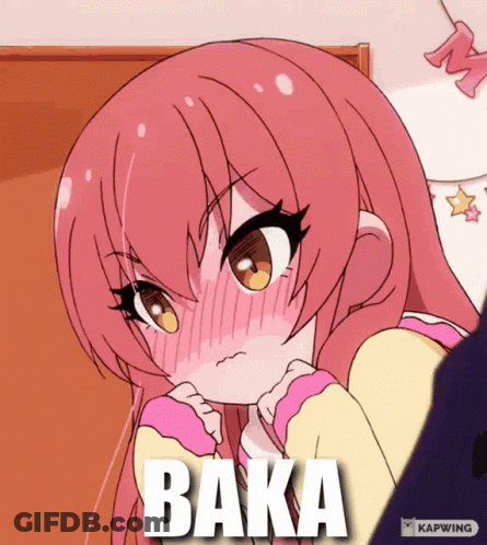 Cartoon Girl With Baka GIF