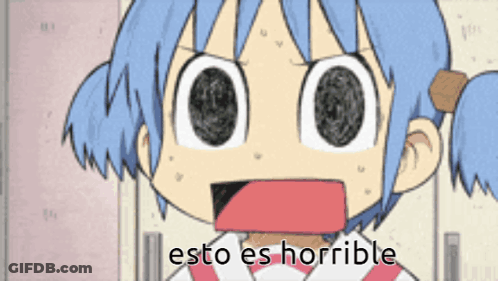 Cartoon Girl With Big Eyes Esto Es Horrible GIF