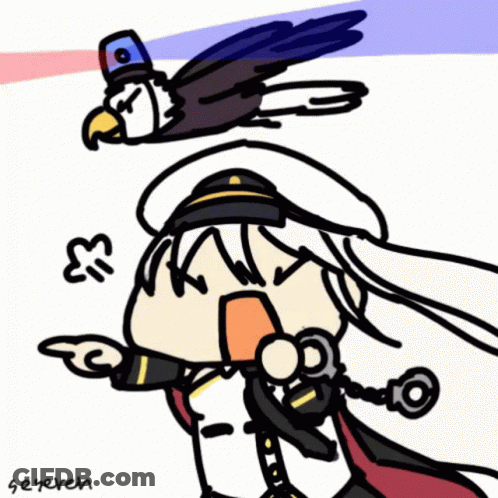 Cartoon Girl With Bird On Head Seyeren GIF