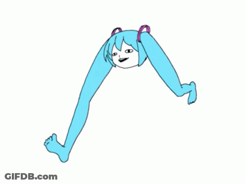 Cartoon Girl With Blue Hair GIF