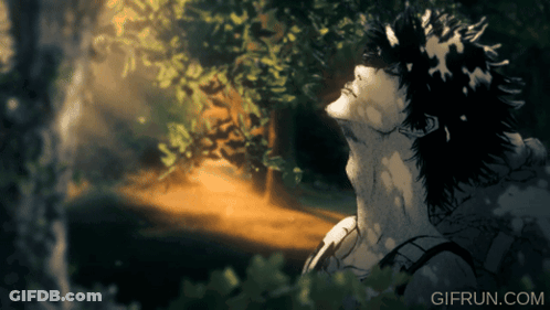 Cartoon Girl With Blue Hair And Bow GIF