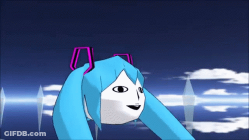 Cartoon Girl With Blue Hair GIF