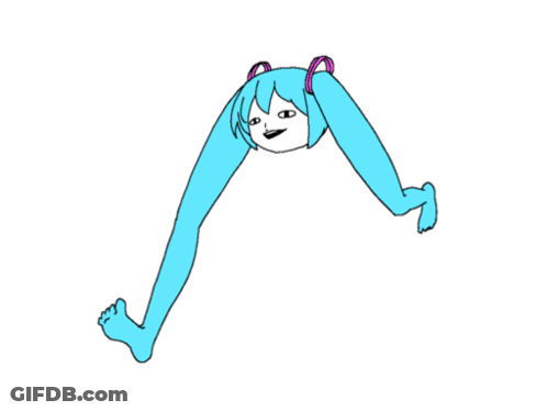 Cartoon Girl With Blue Hair GIF