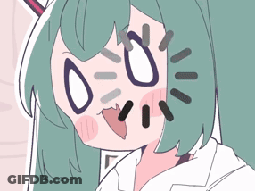 Cartoon Girl With Circle Around Face GIF