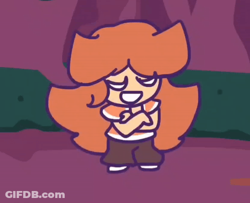 Cartoon Girl With Crossed Arms Smiling GIF