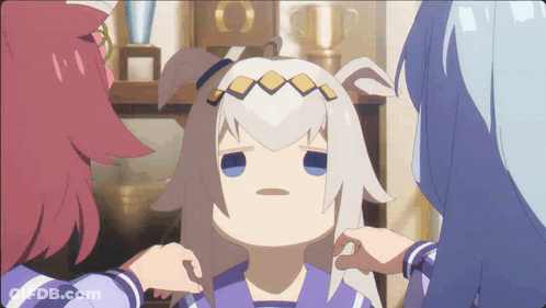 Cartoon Girl With Crown Held By Two Girls GIF