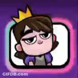 Cartoon Girl With Crown In Purple Frame GIF
