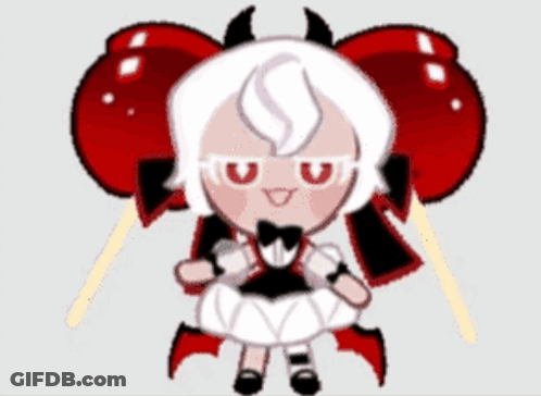 Cartoon Girl With Devil Horns And Wings GIF