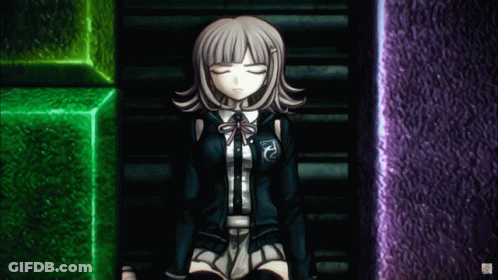 Cartoon Girl With Eyes Closed GIF