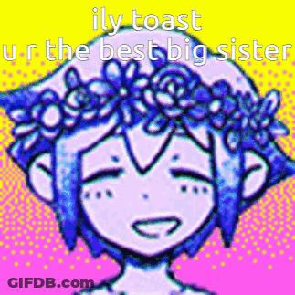 Cartoon Girl With Flower Crown GIF