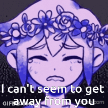 Cartoon Girl With Flower Crown Crying GIF