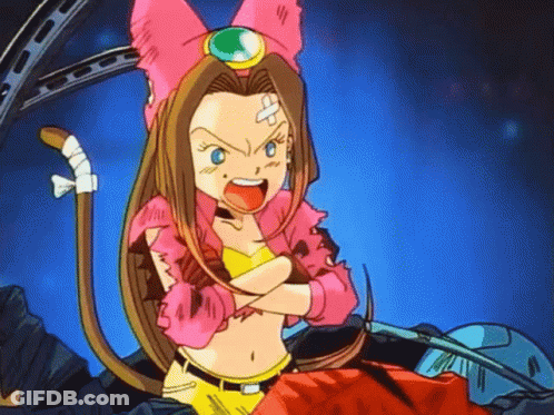 Cartoon Girl With Forehead Bandage GIF