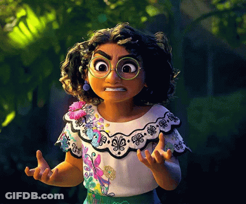 Cartoon Girl With Glasses Floral Shirt Funny Face GIF