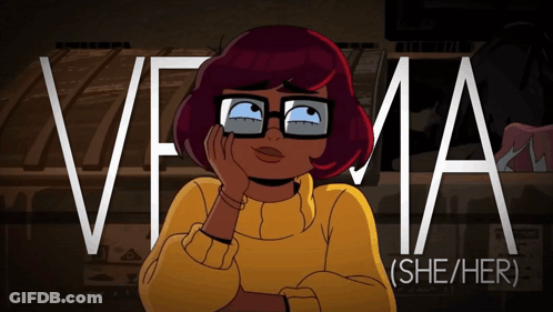 Cartoon Girl With Glasses Vera She Her GIF