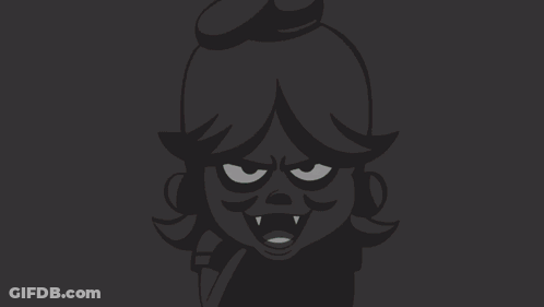 Cartoon Girl With Green Eyes GIF
