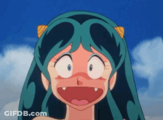 Cartoon Girl With Green Hair And Horns Surprised GIF
