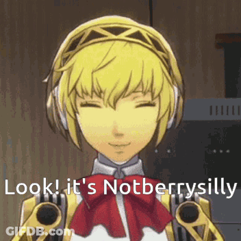 Cartoon Girl With Headphones And Red Bow Saying Look Its Not Berry Silly GIF