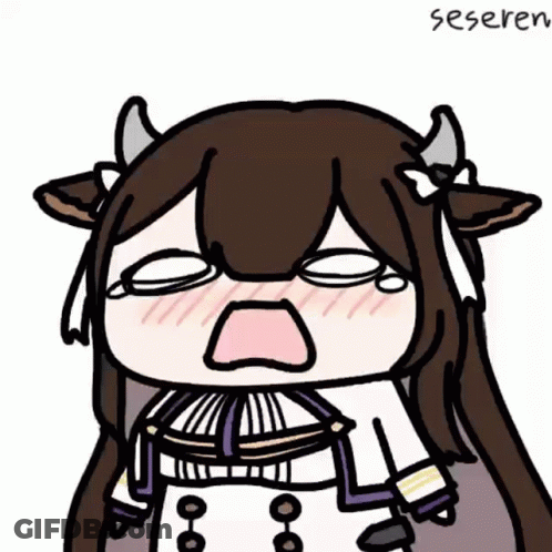 Cartoon Girl With Horns Surprised GIF