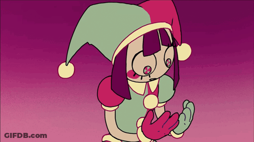 Cartoon Girl With Jester Hat GIF