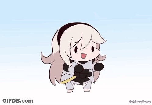 Cartoon Girl With Long Blonde Hair And Yellow Belt GIF