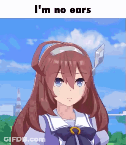 Cartoon Girl With Long Brown Hair And Blue Eyes GIF