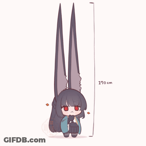 Cartoon Girl With Long Ears 170 Cm GIF