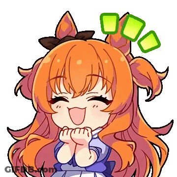 Cartoon Girl With Long Orange Hair And Ears GIF