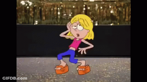 Cartoon Girl With Orange Shoes GIF