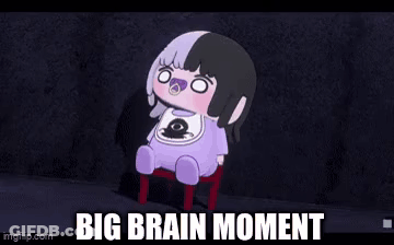 Cartoon Girl With Pacifier Big Brain Moment GIF