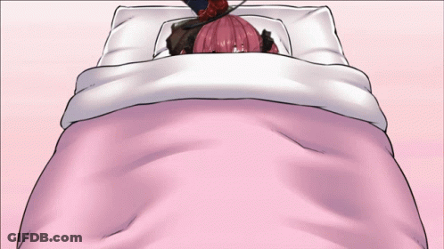 Cartoon Girl With Pacifier Lying In Bed GIF