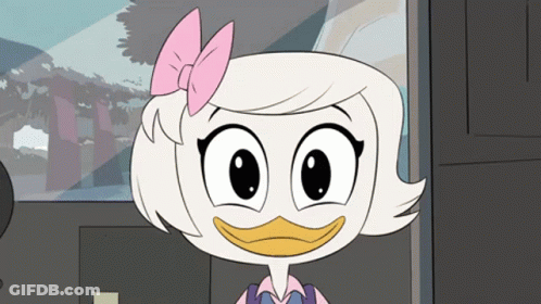 Cartoon Girl With Pink Bow GIF