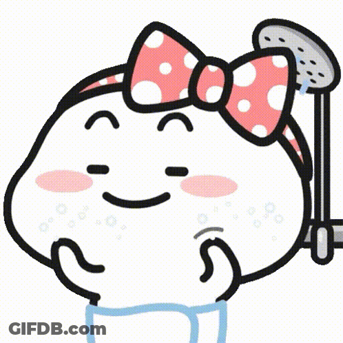 Cartoon Girl With Pink Bow GIF