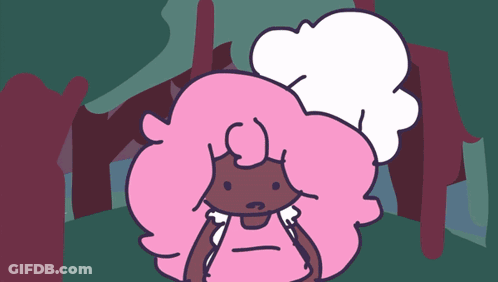 Cartoon Girl With Pink Hair And Chef Hat GIF