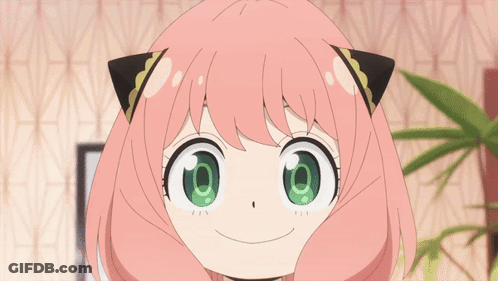 Cartoon Girl With Pink Hair And Green Eyes GIF
