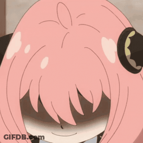 Cartoon Girl With Pink Hair And Heh GIF