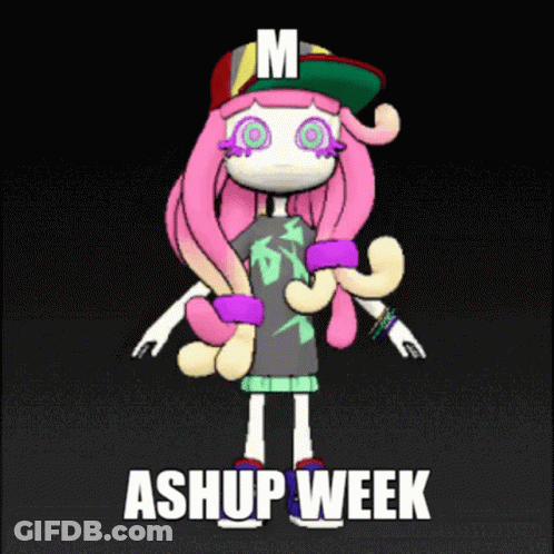 Cartoon Girl With Pink Hair Saying Aship Week GIF