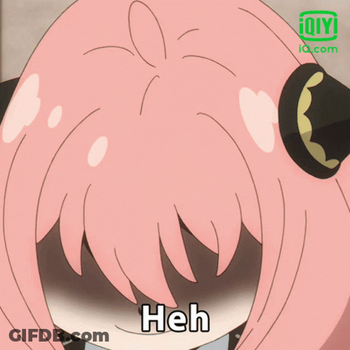 Cartoon Girl With Pink Hair Smiling GIF